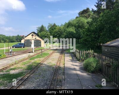 Weston-under-Lizard, England, 29th, May, 2018.  Weston Park Stately House. The Miniature Railway at Weston Park Stock Photo