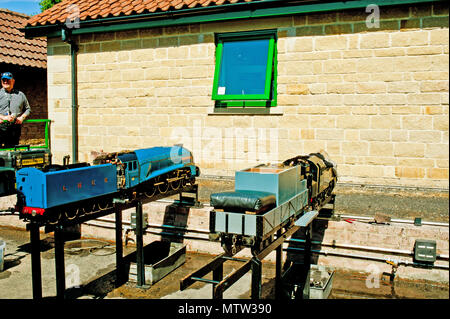 Ryedale Miniature Railway, Gilling East, North Yorkshire, England Stock Photo