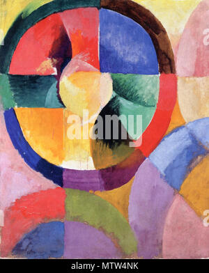 .  English: Circular Forms, Sun No. 1  . between 1912 and 1913  523 Robert Delaunay - Circular Forms, Sun No. 1 - 1912-13 - Wilhelm-Hack-Museum Stock Photo