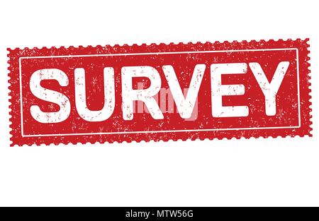 Survey grunge rubber stamp on white background, vector illustration Stock Vector