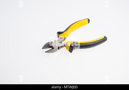 Pliers cutter or Pliers on a background Stock Photo