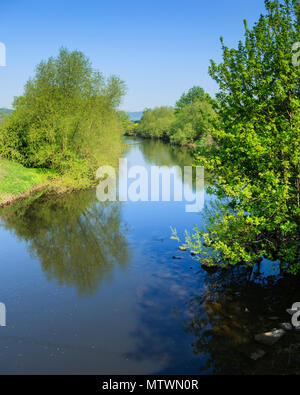 The River Aire at Apperley Bridge, Bradford, UK Stock Photo