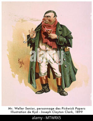 Sam Weller, Pickwick Papers 19th century porcelain bisque figure ...