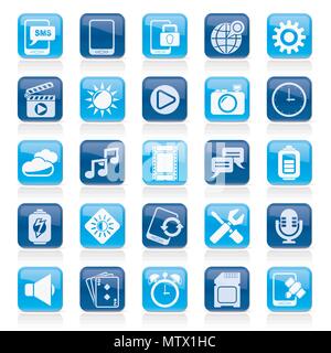 Mobile Phone Interface icons - vector icon set Stock Vector