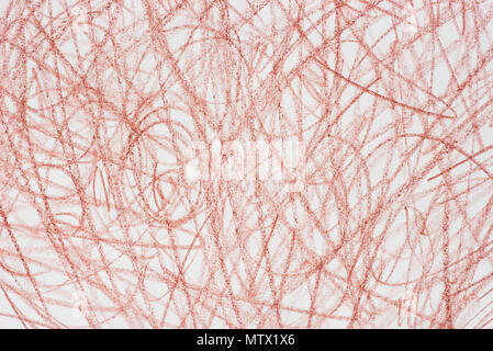 brown crayon doodles on white paper background texture Stock Photo
