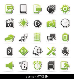 Mobile Phone Interface icons - vector icon set Stock Vector