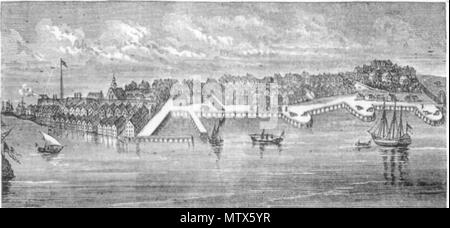 . New York in 1700 . 1901. This file is lacking author information. 441 New York 1700 Stock Photo