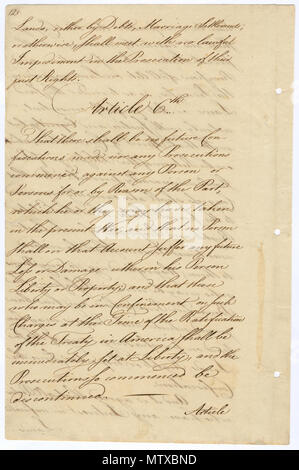 . Treaty of Paris, 1783 . 25 July 2008, 07:12:15. The U.S. National Archives 614 Treaty of Paris (page 12) Stock Photo