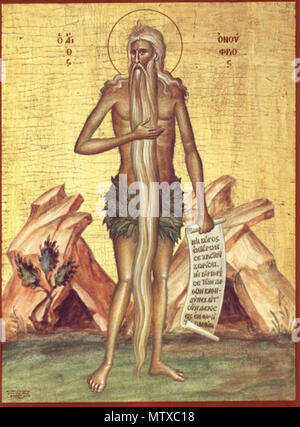 . St.Glyceria (ortodox icon) . Unknown 537 Saint Onuphrius Stock Photo