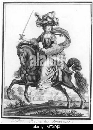 . Darstellung einer Amazone. circa 1690. Susanna Maria Sandrart 541 Sandrart Susanna Maria Amazone Stock Photo