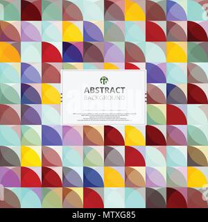Geometrical of modern pattern round with colorful style of details background. vector eps10 Stock Vector