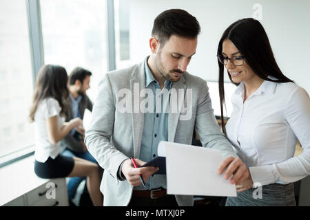 Picture of business people discussing in office Stock Photo