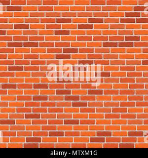 Red brick wall background. Vector illustration. Brick wall background Stock Vector