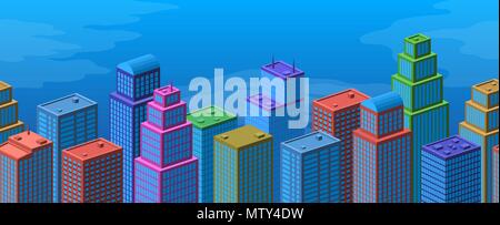 City, Seamless Background Stock Vector