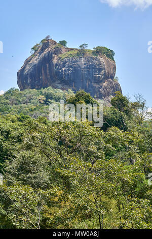 Steep climb at Sigiriya Rock, Matale District, Sri Lanka Stock Photo