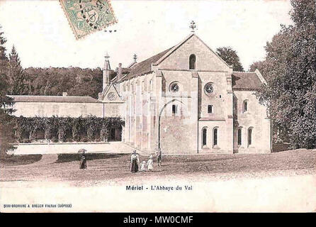 . Français : Abbaye Notre-Dame du Val, Mériel (Val-d'Oise), France. circa 1900. Unknown 413 Meriel - Abbaye du Val Stock Photo