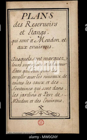 488 Plans réservoirs de Meudon 3 Stock Photo