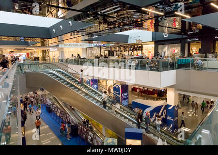 Rome, Italy - 25 May 2018: People go shopping inside the 