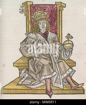 . English: Stephen III of Hungary . 15th century. Johannes Thurocz 575 Stephen III of Hungary Stock Photo