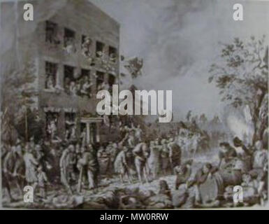 . Print of the Priestley Riots; Dr. Priestley's House & Laboratory ...