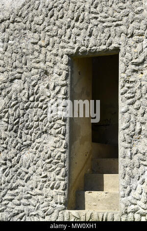 Bunker details, D-Day, German Merville Battery, WW II, Calvados, Normandy, France, Europe Stock Photo