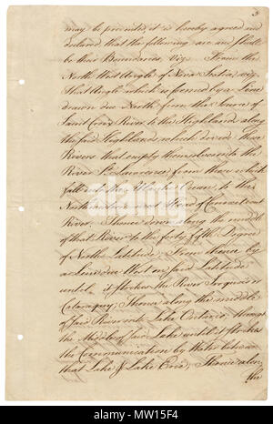 . Treaty of Paris, 1783 . 28 July 2008, 07:30:46. The U.S. National Archives 613 Treaty of Paris (page 05) Stock Photo