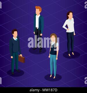 business people isometric avatars Stock Vector