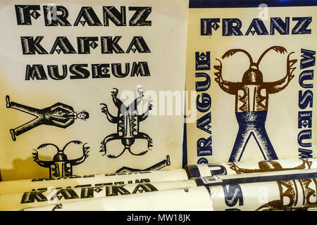Books in Bookstore at Prague Franz Kafka Museum Czech Republic Stock Photo