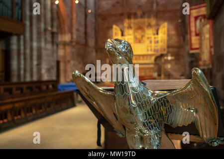 Interior of Shrewsbury Abbey in Shropshire Stock Photo