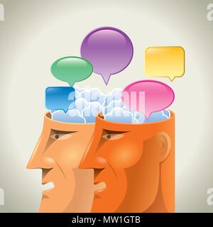 Artificial intelligence concept design, communication ideas. Stock Vector