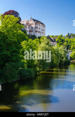 Weilburg Castle on the river Lahn, Weilburg, Hesse, Germany Stock Photo