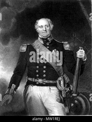 . Deutsch: Sir Thomas Masterman Hardy G.C.B., gen. 'Nelsons Hardy', (1769–1839), britischer Admiral English: Sir Thomas Hardy, 1st Baronet, steel engraving; engraved by H. Robinson after R. Evans. 1834. engraved by John Henry Robinson (1796–1871) after Richard Evans (1784-1871) 605 Thomas-masterman-hardy Stock Photo