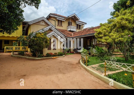 Galle, Sri Lanka - Sep 8, 2015. A rural house at countryside in Galle, Sri Lanka. Stock Photo