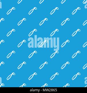 Tooth pliers medicine pattern vector seamless blue Stock Vector