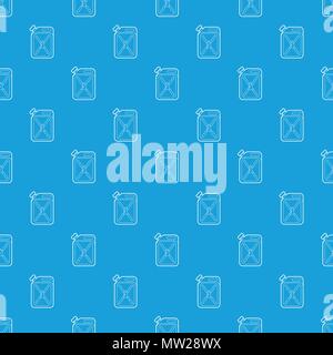 Jerrycan pattern vector seamless blue Stock Vector