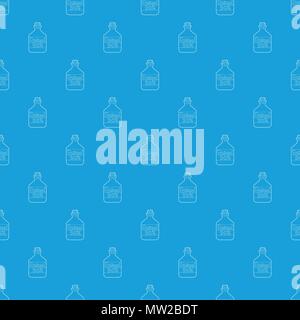Ethanol in bottle pattern vector seamless blue Stock Vector