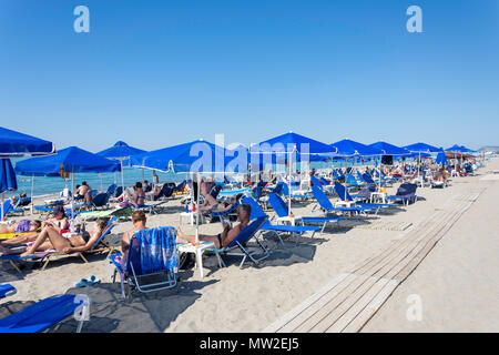 Golden Beach, Platanes, Rethymno Region, Crete (Kriti), Greece Stock Photo