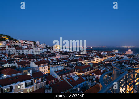 Lisbon, Portugal - May 03, 2018: Elevated view of Lisbon skyline. Stock Photo