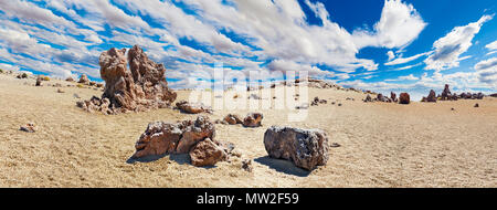 Volcanic mountain scenery, Teide National Park, Canary islands, Spain.Hiking in the mountains and desert Stock Photo
