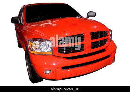 Isolated Dodge Ram pickup truck. Clipping path included. Many more cars in my gallery. Stock Photo