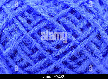 linen rope texture. thread in clew close up Stock Photo