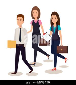 business people isometric avatars Stock Vector