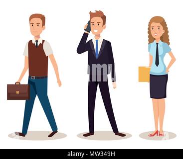 business people isometric avatars Stock Vector