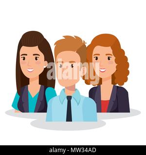business people isometric avatars Stock Vector