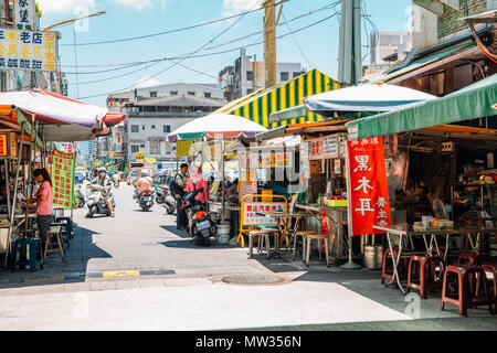 Kaohsiung, Taiwan - May 6, 2018 : Nanhua Night Market street Stock Photo