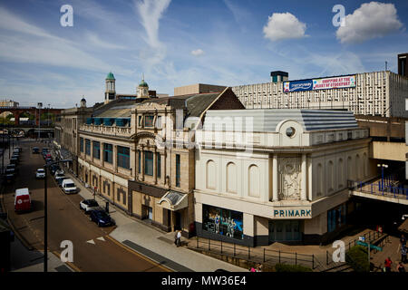 Stockport Town centre's  Great Underbank, Primark building in the old Coop Stock Photo