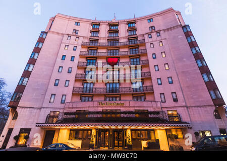 England, London, Mayfair, Park Lane, The Dorchester Hotel Stock Photo