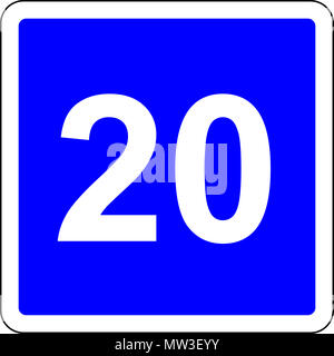 20 speed limit road sign Stock Photo - Alamy