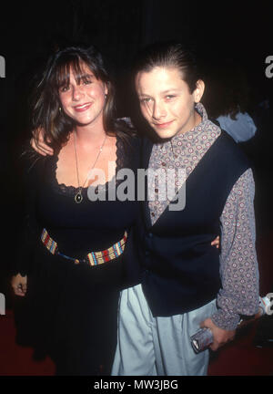 WESTWOOD, CA - JULY 10: (L-R) Actress Soleil Moon Frye and actor Edward Furlong attend the premiere of 'Point Break' on July 10, 1991 at Avco Center Theater in Westwood, California. Photo by Barry King/Alamy Stock Photo Stock Photo