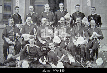 . English: Officers of 1st Battalion Loyal North Lancashire Regiment c. 1899. circa 1899. unknwon 453 Officers of 1st Battalion Loyal North Lancs (c1899) Stock Photo